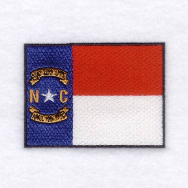 Picture of North Carolina State Flag Machine Embroidery Design
