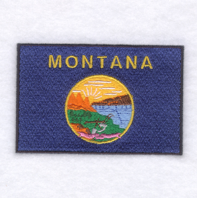 Montana State Flag Machine Embroidery Design