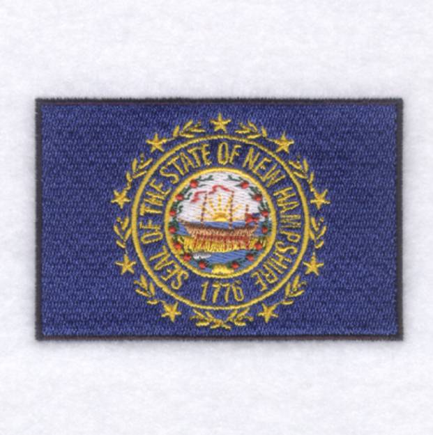 Picture of New Hampshire State Flag Machine Embroidery Design