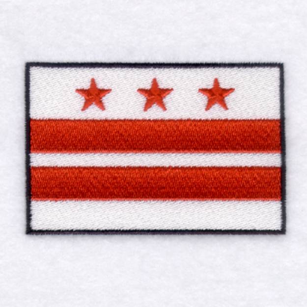 Picture of District of Columbia Flag Machine Embroidery Design
