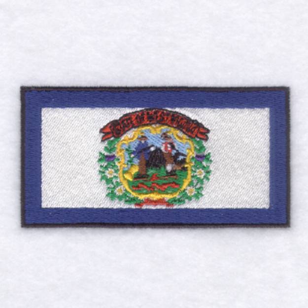 Picture of West Virginia State Flag Machine Embroidery Design