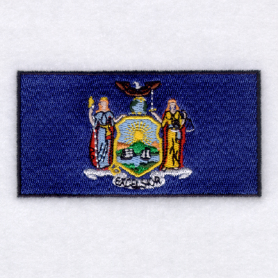 New York State Flag Machine Embroidery Design