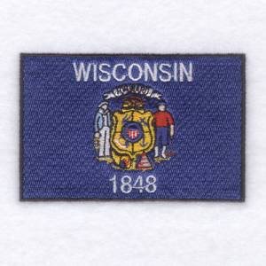 Picture of Wisconsin State Flag Machine Embroidery Design