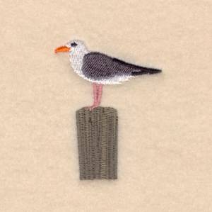 Picture of Seagull on Pole Machine Embroidery Design