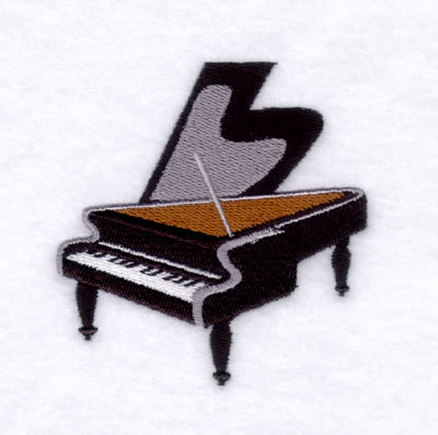 Piano Machine Embroidery Design