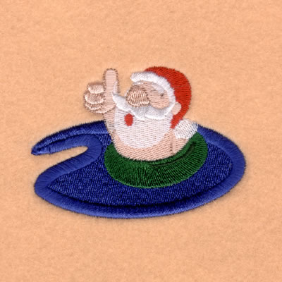 Floating Santa Machine Embroidery Design
