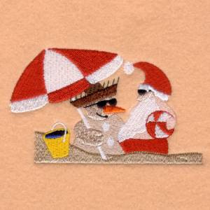 Picture of Santa and Sandman Machine Embroidery Design