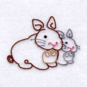 Picture of Baby Bunny Swirls Machine Embroidery Design
