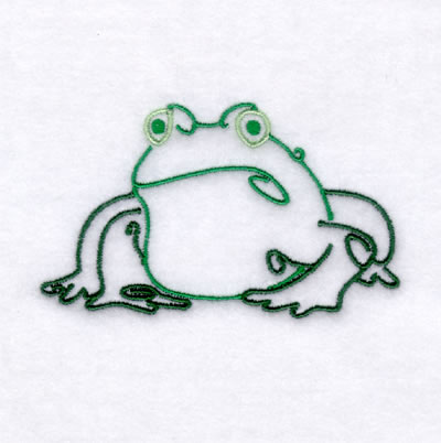 Baby Frog Swirls Machine Embroidery Design