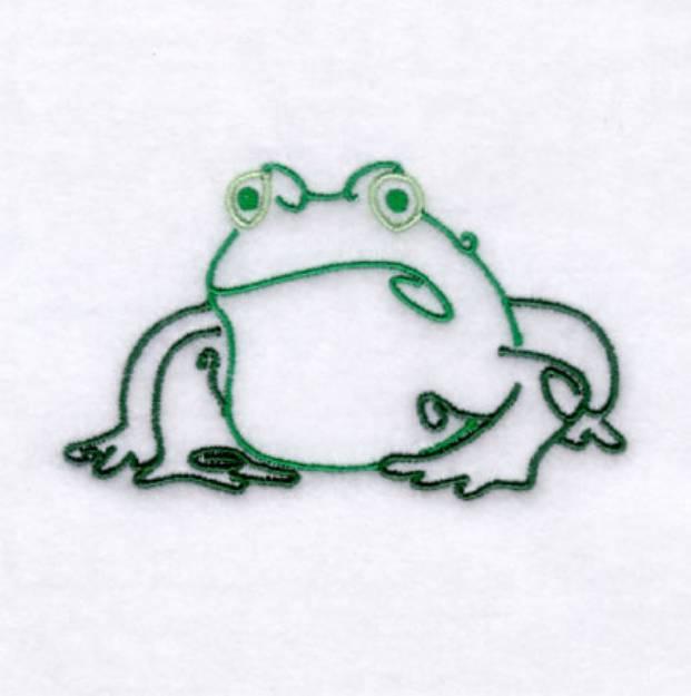 Picture of Baby Frog Swirls Machine Embroidery Design