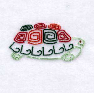 Picture of Baby Turtle Swirls Machine Embroidery Design