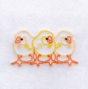 Picture of Baby Chick Swirls Machine Embroidery Design