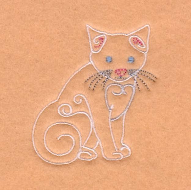 Picture of Baby Kitten Swirls Machine Embroidery Design