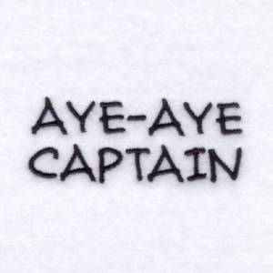 Picture of Aye-Aye Captain Machine Embroidery Design