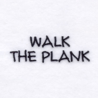 Walk the Plank Machine Embroidery Design