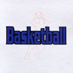 Picture of Basketball #2 - Applique Machine Embroidery Design