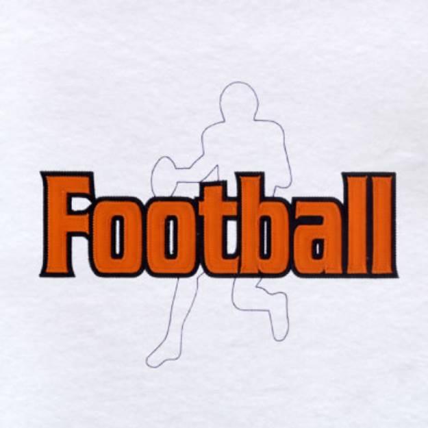 Picture of Football #2 - Applique Machine Embroidery Design