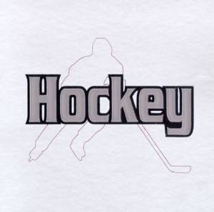 Picture of Hockey #2 - Applique Machine Embroidery Design