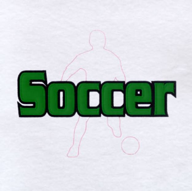 Picture of Soccer #2 - Applique Machine Embroidery Design