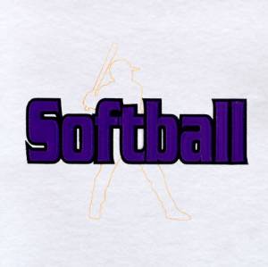 Picture of Softball #2 - Applique Machine Embroidery Design
