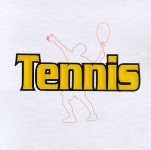 Picture of Tennis #2 - Applique Machine Embroidery Design