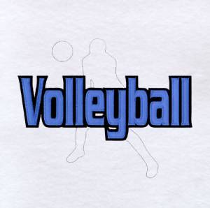 Picture of Volleyball #2 - Applique Machine Embroidery Design