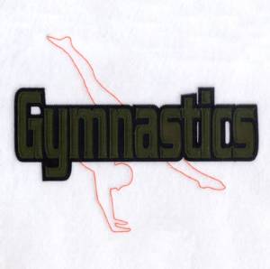 Picture of Gymnastics #2 - Applique Machine Embroidery Design
