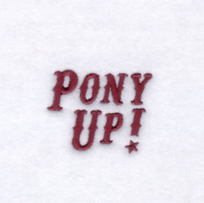 Pony Up! Machine Embroidery Design