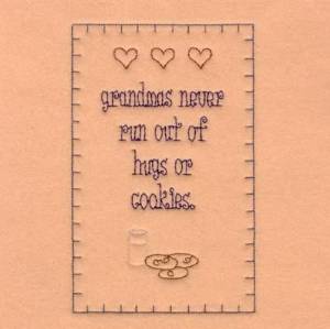 Picture of Grandmas Hugs & Cookies Machine Embroidery Design