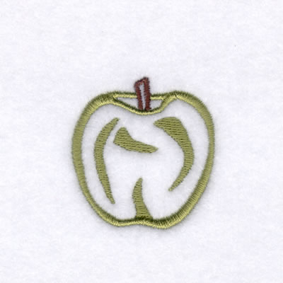 Green Apple Machine Embroidery Design