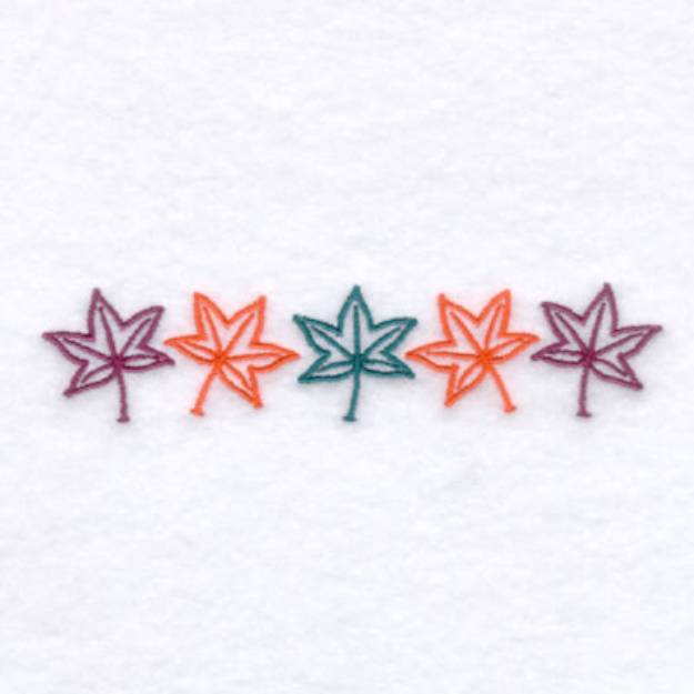 Picture of Maple Leaf Pocket Topper Machine Embroidery Design