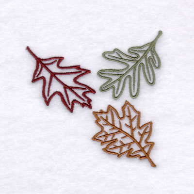Oak Leaf Trio Machine Embroidery Design