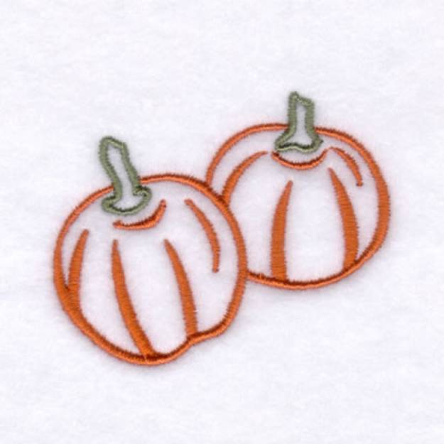Picture of Pumpkin Duo Machine Embroidery Design