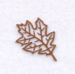 Picture of Red Oak Leaf Machine Embroidery Design