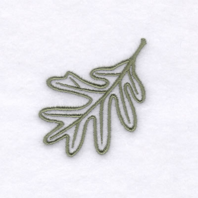 White Oak Leaf Machine Embroidery Design