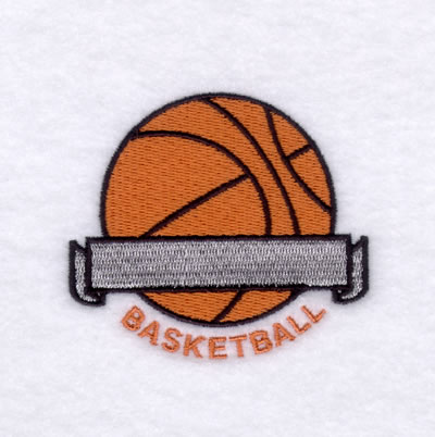 "Basketball" Banner Name Drop #1 Machine Embroidery Design