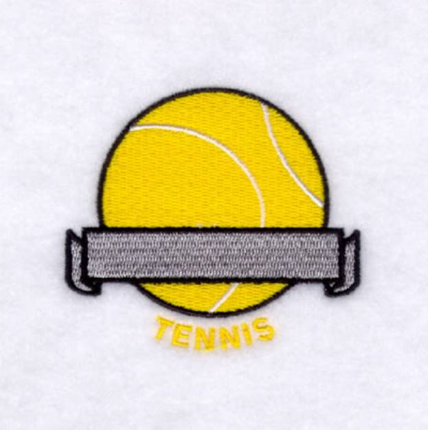 Picture of "Tennis" Banner Name Drop #1 Machine Embroidery Design