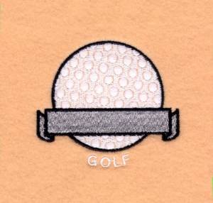 Picture of "Golf" Banner Name Drop #1 Machine Embroidery Design