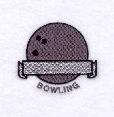 "Bowling" Banner Name Drop #1 Machine Embroidery Design