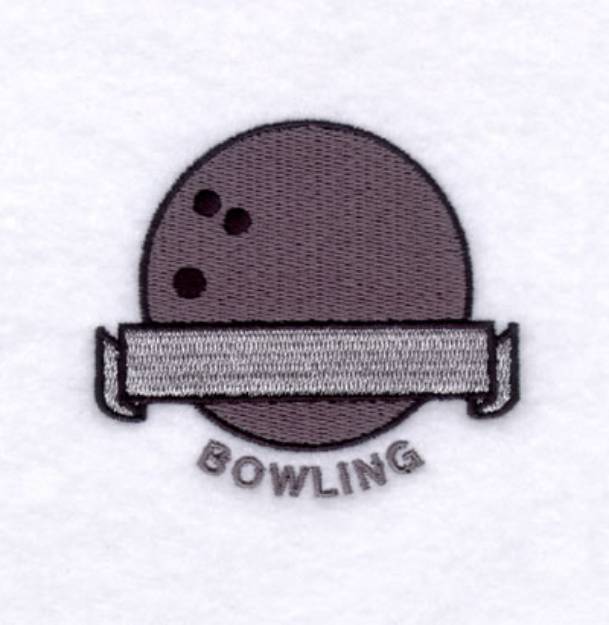 Picture of "Bowling" Banner Name Drop #1 Machine Embroidery Design