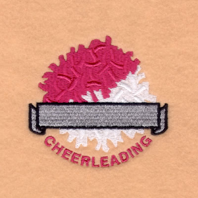 "Cheerleading" Banner Name Drop #1 Machine Embroidery Design
