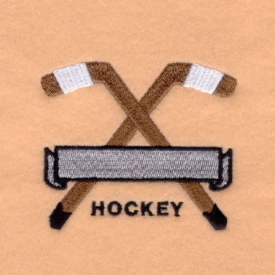 "Hockey" Banner Name Drop #1 Machine Embroidery Design