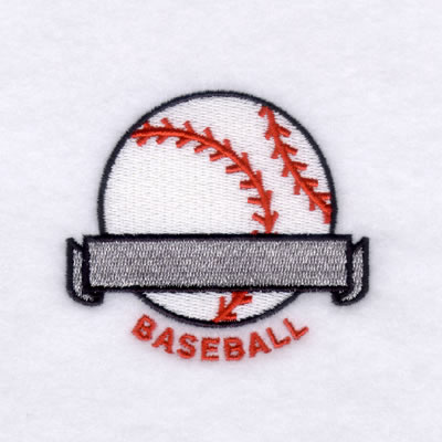 "Baseball" Banner Name Drop #1 Machine Embroidery Design