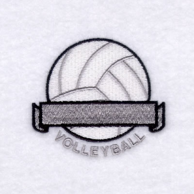 "Volleyball" Banner Name Drop #1 Machine Embroidery Design