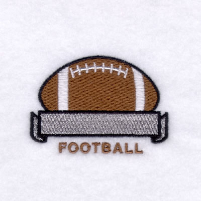 "Football" Banner Name Drop #1 Machine Embroidery Design