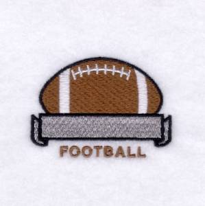 Picture of "Football" Banner Name Drop #1 Machine Embroidery Design