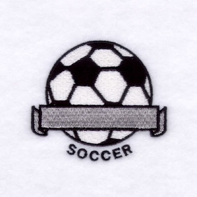 "Soccer" Banner Name Drop #1 Machine Embroidery Design