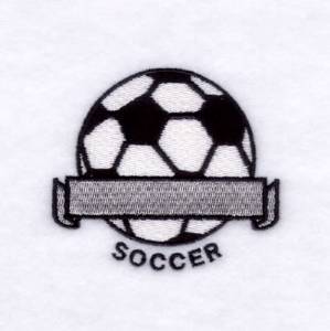 Picture of "Soccer" Banner Name Drop #1 Machine Embroidery Design