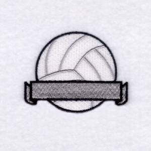 Picture of Volleyball Banner Name Drop #2 Machine Embroidery Design