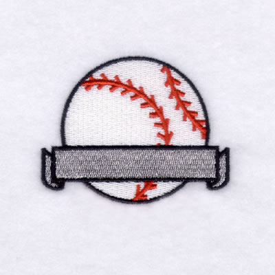 Baseball or Softball Banner Name Drop #2 Machine Embroidery Design